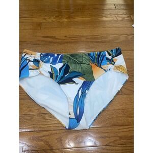 Calia Carrie Underwood Ruched Floral Botanical Swim Bikini Bottoms‎ XL